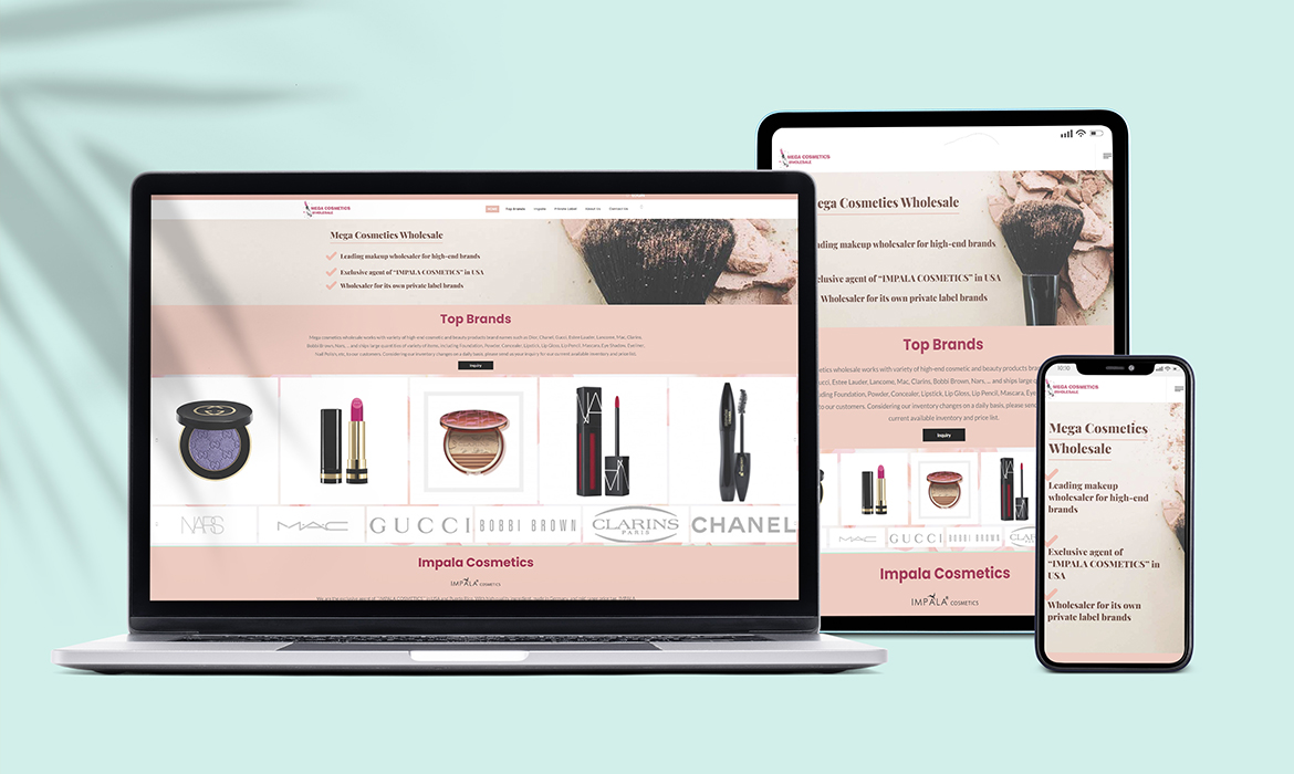 Website für Kosmetikprodukte