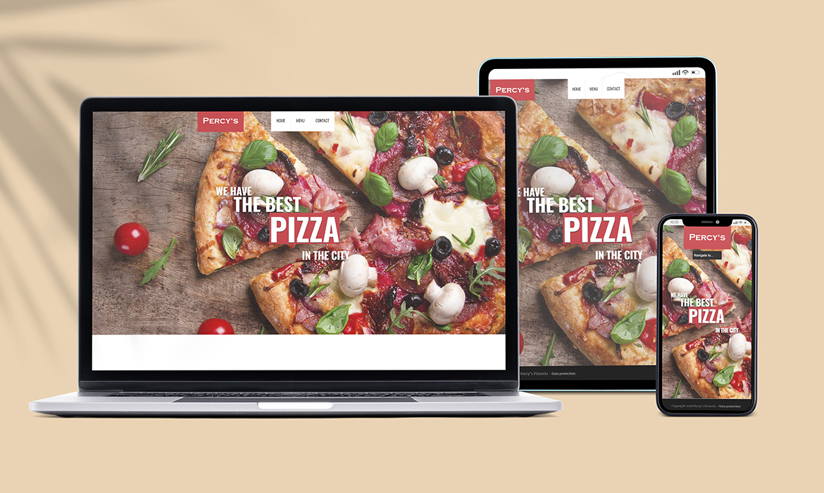 Percy's Pizzeria: Moderne Website-Erstellung für ein Restaurant
